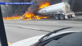 2 dead after fiery crash involving tanker truck on Pennsylvania Turnpike