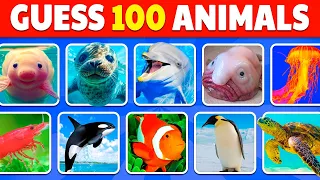 Guess 100 SEA Animals in 3 seconds 🐬🦀🐡Easy to Impossible