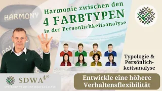 Verhaltensflexibilität – Harmonie zwischen den 4 Farbtypen in der Persönlichkeitsanalyse