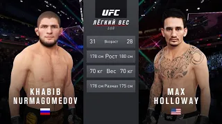 ХАБИБ НУРМАГОМЕДОВ VS МАКС ХОЛЛОВЭЙ UFC 4 CPU VS CPU