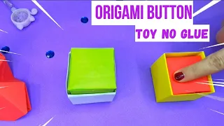 How to make origami BUTTON TOY NO GLUE ( origami pop it , origami fidget toy )