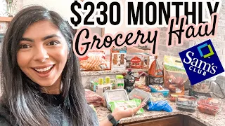 HUGE SAM'S CLUB GROCERY HAUL 2020 | $230 MONTHLY GROCERY HAUL WITH PRICES FOR FAMILY OF TWO