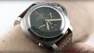 Panerai Luminor 1950 (GREEN DIAL) Chrono Monopulsante 8-Days GMT Titanio PAM 737 Luxury Watch Review