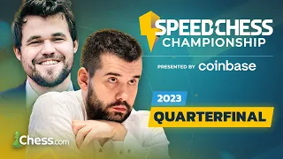 Magnus v Nepo | Rivalry Resumes in Faster Time Controls | Speed Chess Championship 2023 QF !coinbase