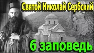 Святой Николай Сербский. Шестая Заповедь. Объяснение 10 Заповедей.