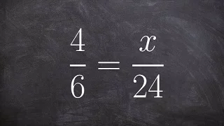 Applying cross multiplication to solve a proportion