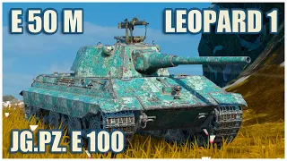 Leopard 1, E 50 M & Jg.Pz. E 100 • WoT Blitz Gameplay