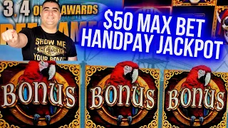 $50 Max Bet HANDPAY JACKPOT On Cash Falls Slot | Las Vegas Casino JACKPOT | SE-1| EP-9