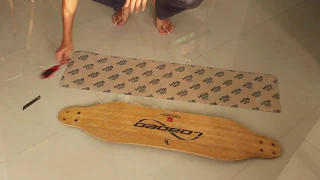 How to install a grip tape on a longboard skateboard