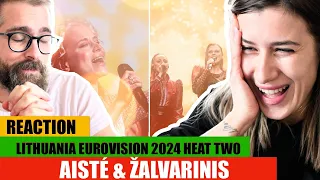 We React to Aistè "We Will Rule the World" & Žalvarinis "Gaudė Vėjai" | Eurovision 2024 Lithuania