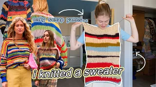 i made a sweater out of scrap yarns.. (it's kinda amazing)