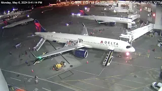 Delta Plane Catches Fire After Landing in Seattle