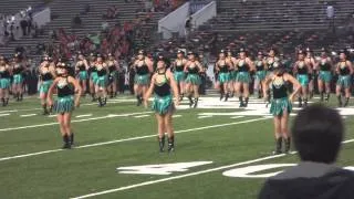 Pasadena Memorial HS Side Kicks Football Pom Routine 10-3-13