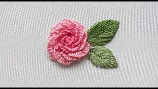 МК. Вышивка листика. Летящий стежок. Volume embroidery. Embroidery of a leaf.