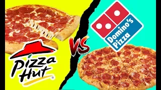 🍕Food Fights! Pizza Hut VS Dominos Pepperoni Pizza Battle🍕