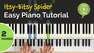 Itsy-Bitsy Spider on the Piano (2 Hands) | Easy Piano Tutorial for Beginners