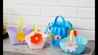 How To Make 3 Beautiful Baskets With Paper!Easter craft!Cos pentru Paste!