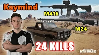 Kaymind - 24 KILLS - M416+M24 - SOLO - PUBG