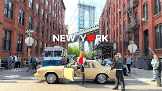 [4K]🇺🇸NYC Walk🗽🚕:Brooklyn Tour / DUMBO, Flea Market, Time Out Market 🍕🍔🍜May. 2024