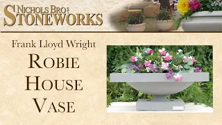 ROBIE HOUSE VASE designed by Frank Lloyd Wright and made by Nichols Bros. Stoneworks