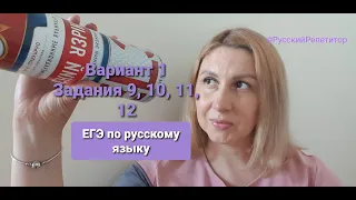 ЕГЭ по русскому языку. Задания 9, 10, 11, 12 из 1 варианта книги И.Цыбулько