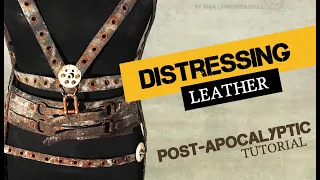 DIY how to distress faux Leather - tutorial  | LivingDreadDoll