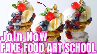 Learn How to Make Realistic Fake Foods! Join a FAKE FOOD ART SCHOOL!