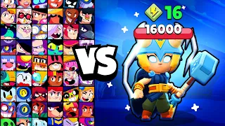 THOR BIBI vs ALL BRAWLERS! With 16 POWER-UPs! | Brawl Stars