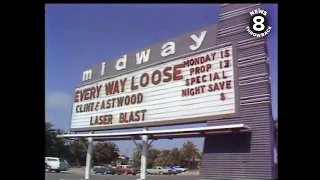 Midway Drive-In movie theater in San Diego 1978