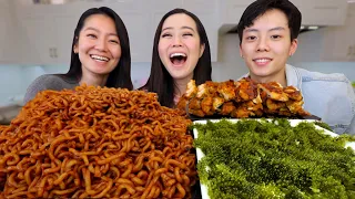 ALL MY ROOMMATES!! CHAPAGURRI + SEA GRAPES MUKBANG