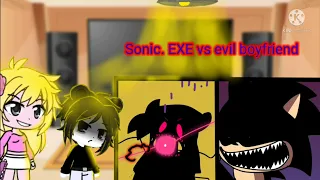 Friday night funkin react Sonic EXE vs evil boyfriend