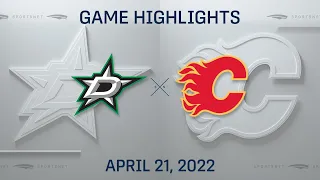 NHL Highlights | Stars vs. Flames - Apr 21, 2022