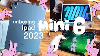 ✏️ ipad mini 6 aesthetic unboxing (black) in 2023 + accessories + testing | genshin gameplay