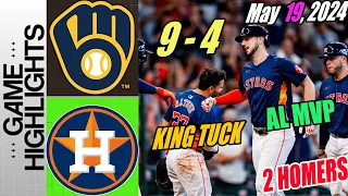 HAstros vs Brewers [Highlights] Tucker is da best!! | Astros back in the win column! ✨