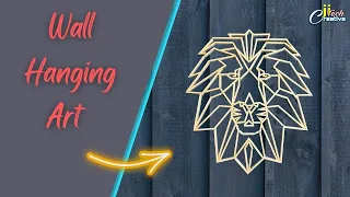 Hanging wall art | Lion | Wall Decor | DIY |  ji-tech-Creative 💕