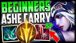 How to Play Ashe ADC for Beginners & CARRY + Best Build/Runes SEASON 13 Ashe Guide League of Legends