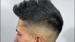 Hagamos este Mid fade con tijeras y cepillado