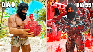 ¡SOBREVIVÍ 100 DÍAS en ARK Survival Evolved CRYSTAL ISLES! La Película