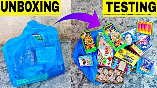 Diwali Fireworks Unboxing giftpack With Testing • Different types of cracker Testing • diwali 2021