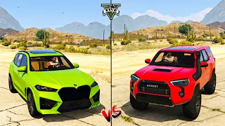 BMW X5M 2023 VS Toyota 4Runner TRD Pro 2019 in GTA 5 Mods - Which Truck is best?