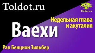 [1 часть] Ваехи. Недельная глава и актуалия. Рав Бенцион Зильбер.