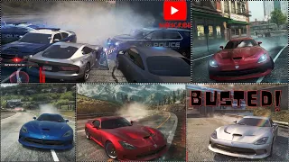 4K | NFS-Most Wanted | POLICE CHASE-MAX HEAT LEVEL | DODGE SRT VIPER GTS Vs COPS | BUSTED