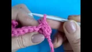 Вогнутый рельефный столбик Вязание крючком урок324 Crochet basic stitch