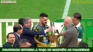 Bolsonaro entrega a taça de campeão ao palmeiras - 2018