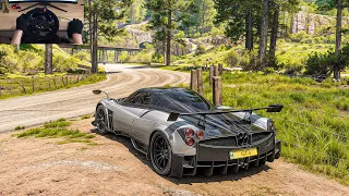 PAGANI HUAYRA BC 2016 1500HP | Forza Horizon 5 | V10 Steering Wheel | Gameplay 2024