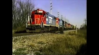 Late Fall Trains - Schoolcraft, Mi - Nov, 1991