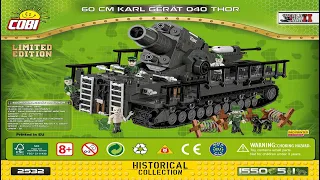 Cobi Instructions | Small Army / WW2 | 2532 | 60 cm Karl-Gerät 040 Thor Limited Edition