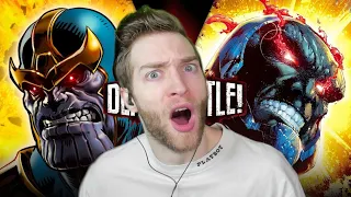 THE MOST INSANE BATTLE EVER!!! Reacting to "Thanos vs Darkseid Death Battle"