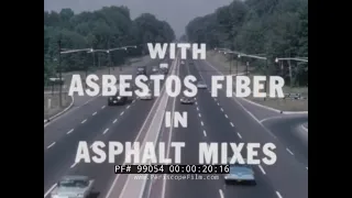 "MODERN PAVING TECHNIQUES W/ ASBESTOS FIBER " 1960s JOHNS-MANVILLE HIGHWAY CONSTRUCTION FILM 99054