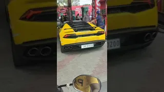 Public reaction Lamborghini At petrol pump In India #Ditinctwheels#india￼